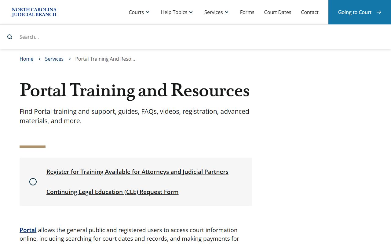 Anson County court records eCourts Portal training source