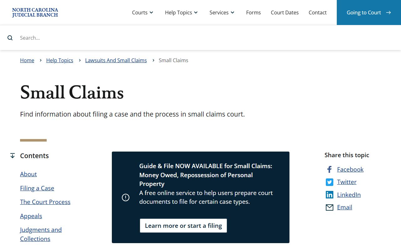 Anson County Superior Court magistrate small claims role