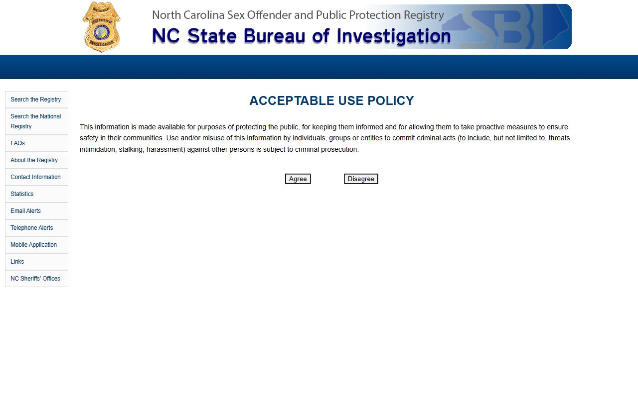 Anson County inmate records sex offender registry search
