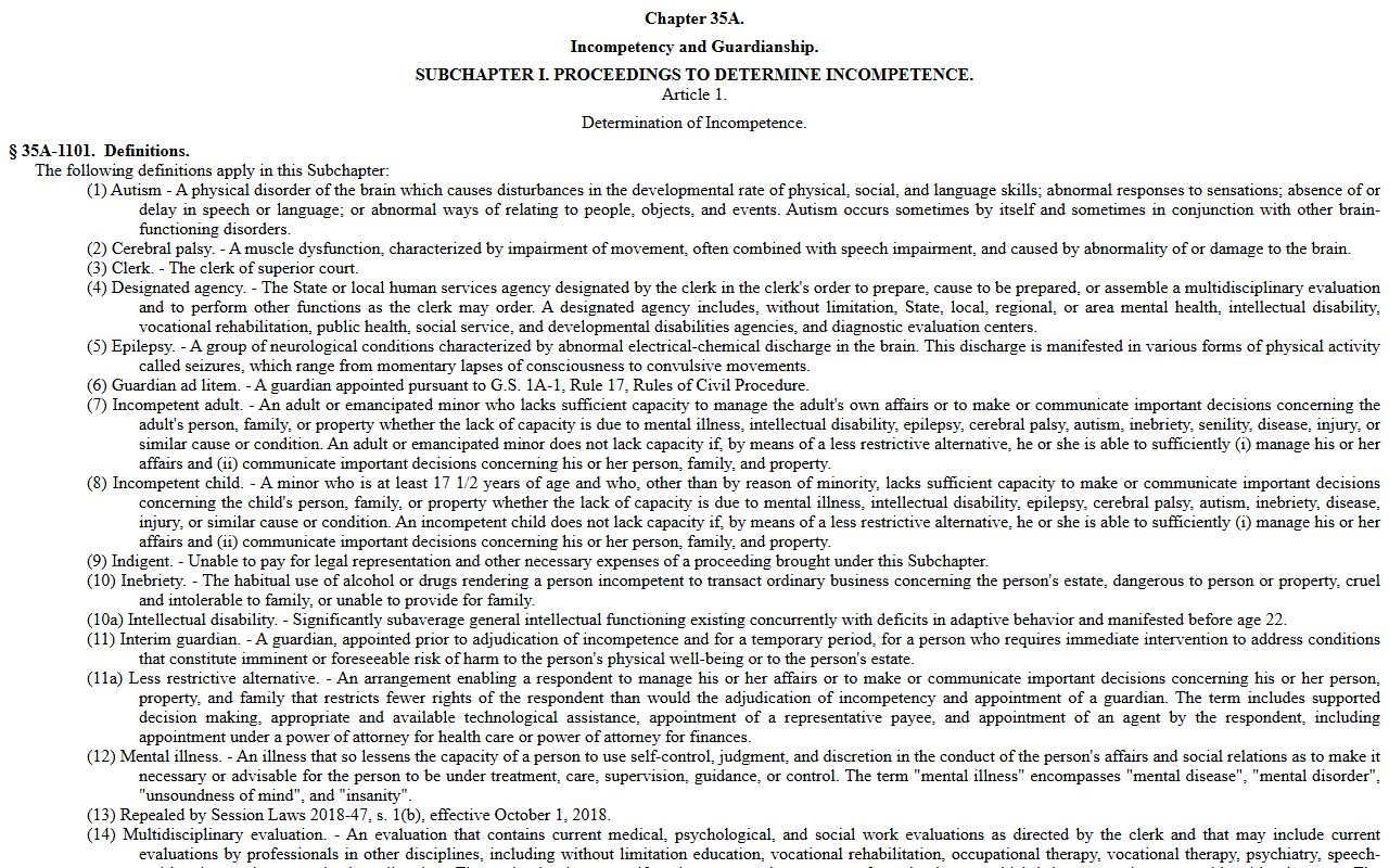 Anson County probate records guardianship statutes